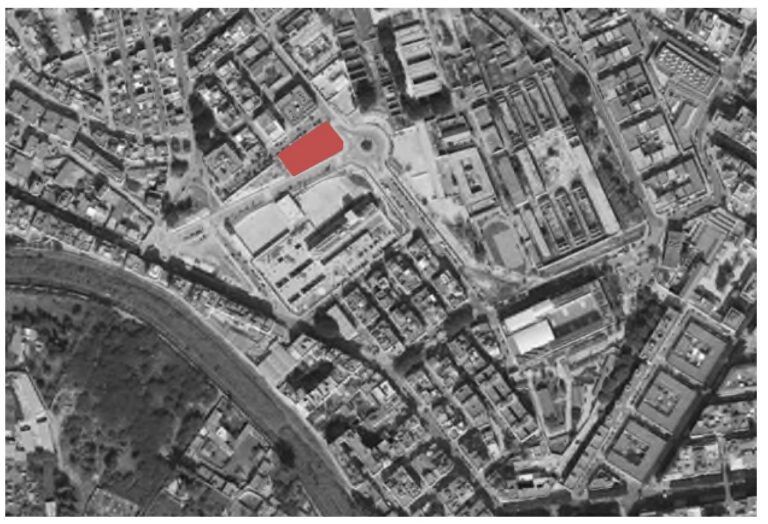 Mapa aéreo del antiguo cuartel Gabriel de Morales en Melilla