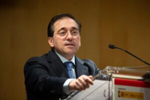 Ministro de Exteriores de España, José Manuel Albares, en conferencia