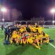 Jugadoras del ATM Melilla celebrando en el campo de fútbol