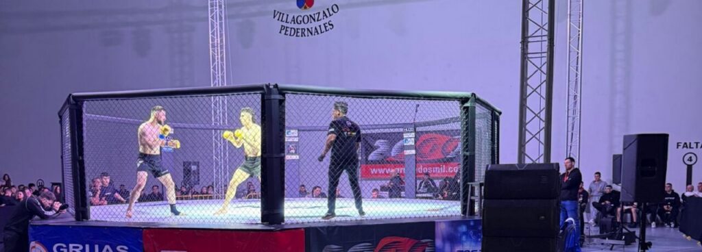 Ayman Chadghani luchando en el Torneo KGB de MMA en Burgos