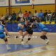 Jugadoras del Club Balonmano T-Maravilla Melilla en acción durante un partido