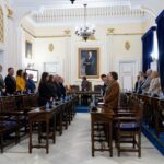 Miembros del Gobierno local de Melilla durante un debate en el pleno.