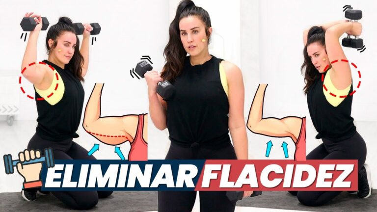 Mujer realizando ejercicios con mancuernas para tonificar brazos