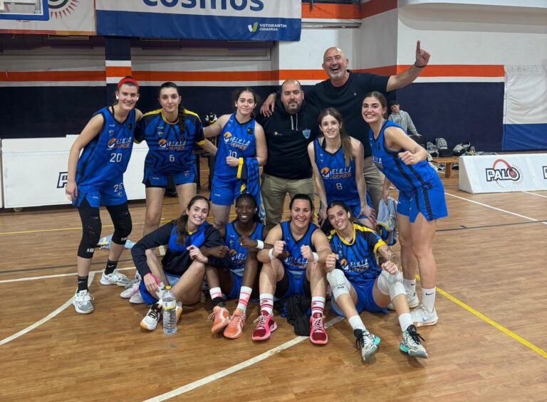 Jugadoras del MCD La Salle Nacional celebrando su victoria en el partido