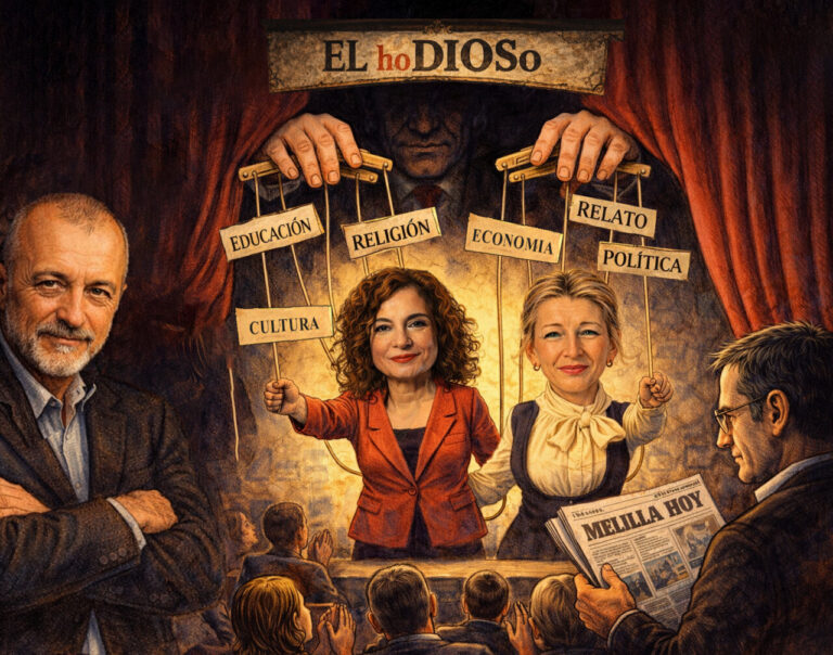 Ilustración sobre la política y la educación en Melilla y Andalucía