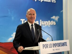 Miguel Marín durante una rueda de prensa en Melilla