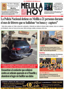 Portada del periódico Melilla Hoy del 12 de marzo de 2026