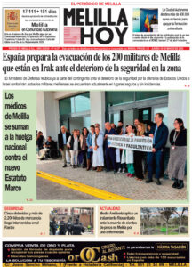 Portada del periódico Melilla Hoy del 19 de marzo de 2026