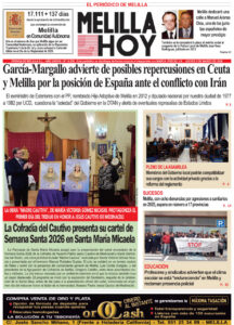 Portada del periódico Melilla Hoy del 5 de marzo de 2026