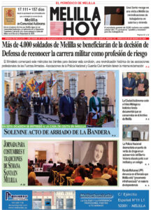 Portada del periódico Melilla Hoy del 25 de marzo de 2026