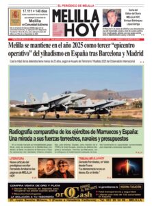 Portada del periódico Melilla Hoy del 8 de marzo de 2026