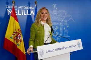 Esther Donoso en rueda de prensa sobre inversión en Melilla