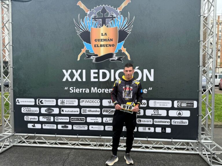 Ricardo López en la carrera Trail Guzmán el Bueno con dorsal 818