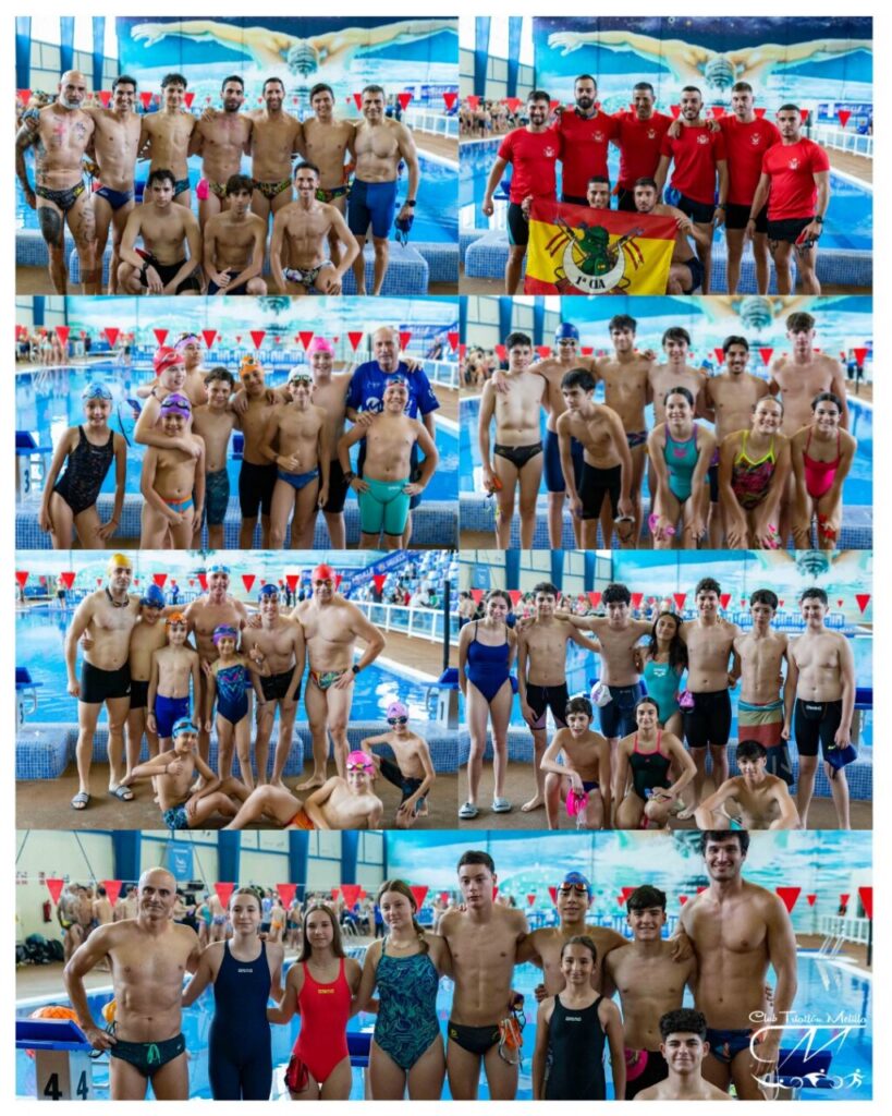 Participantes del Club Triatlón Melilla en el evento 100x100 CTM