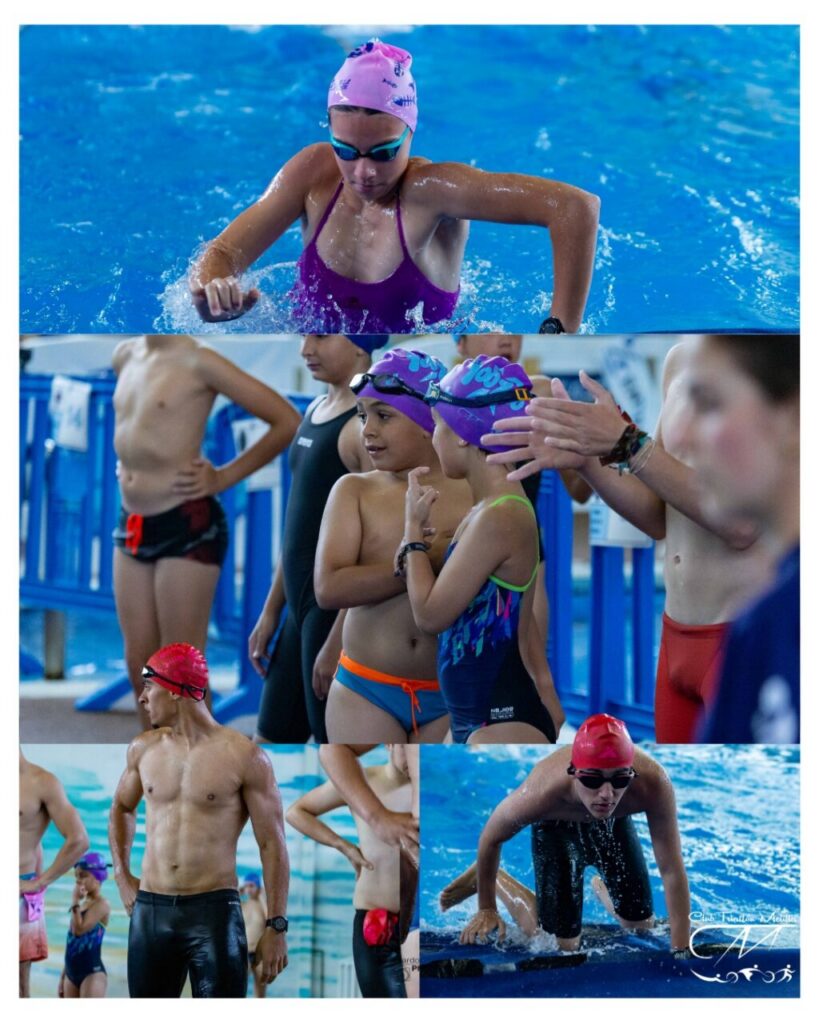 Nadadores compitiendo en el evento 100x100 CTM en Melilla