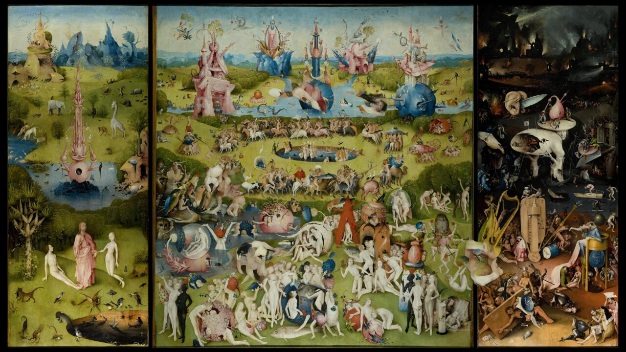 Obra inspirada en El Bosco en la exposición de la Fundación Juan March