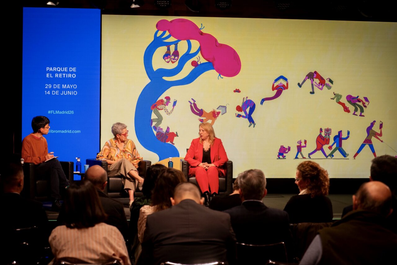 Presentación del cartel de la Feria del Libro de Madrid 2026 en el Instituto Cervantes.