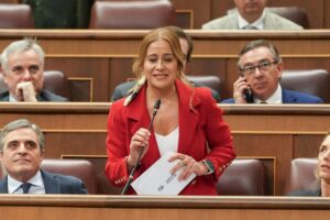 Sofía Acedo del PP hablando en el Parlamento sobre leyes y propuestas