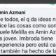 Comentario de Amin Azmani en redes sociales sobre la gestión política en Melilla.