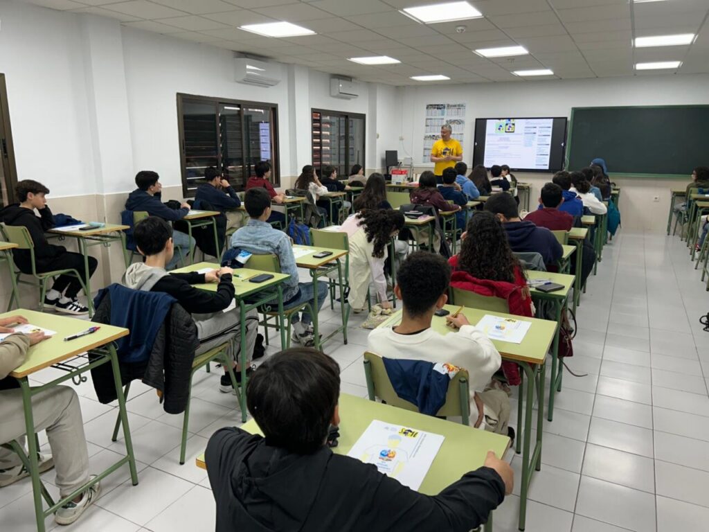 Alumnos en clase durante las Olimpiadas de Matemáticas en Melilla