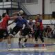 Jugadores del Club Melilla Balonmano en un partido contra Cantera Sur