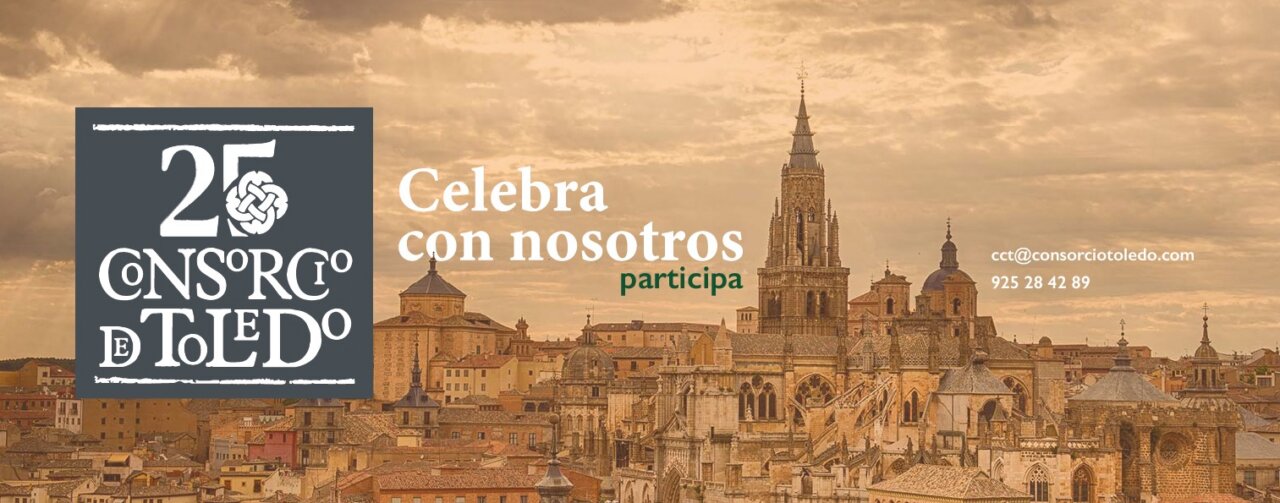 Logo del Consorcio de Toledo con la ciudad de fondo