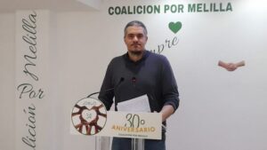 Hafid Mohamed de Coalición por Melilla en rueda de prensa