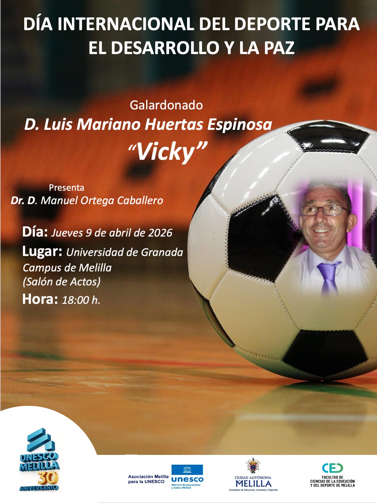 Cartel del Día Internacional del Deporte para el Desarrollo y la Paz