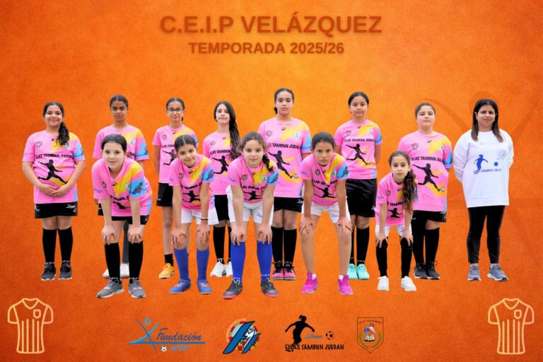Equipo femenino del CEIP Velázquez en la temporada 2025/26