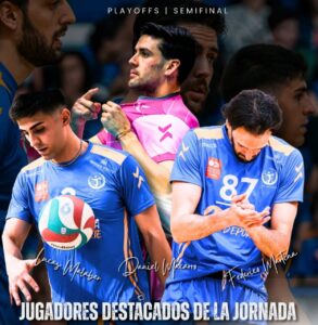Jugadores destacados del Club Voleibol Melilla en semifinales