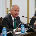 Miguel Marín durante una intervención en el pleno del Gobierno de Melilla