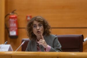 María Jesús Montero durante su comparecencia en el Senado sobre la SEPI.