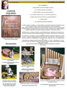 Imagen de un artículo sobre el cadáver exquisito de Arrabal