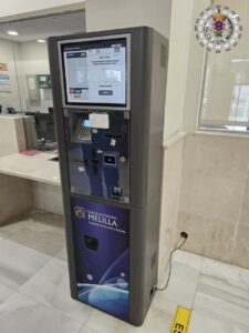 Terminal automatizado para pagar multas de tráfico en Melilla