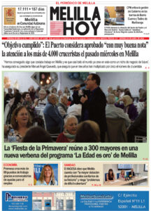 Portada del periódico Melilla Hoy del 24 de abril de 2026