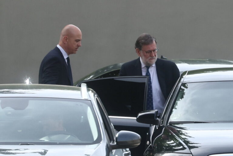Mariano Rajoy llegando a la Audiencia Nacional para declarar