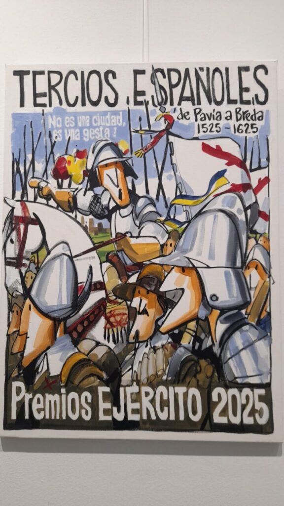 Viñeta de la exposición sobre 500 años del Ejército español en la UNED.