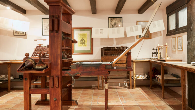 Interior de la imprenta donde se imprimió 'El Quijote' en Madrid
