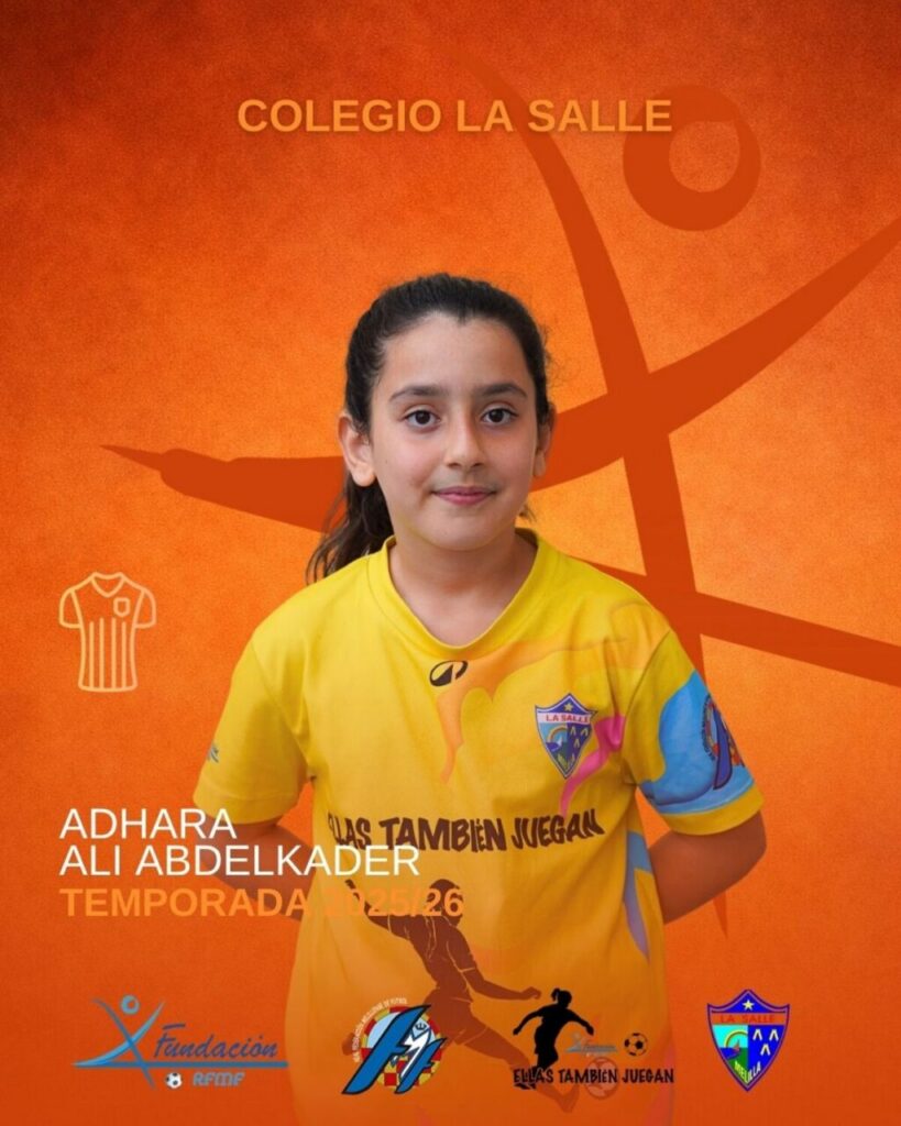 Niña con camiseta amarilla del Colegio La Salle