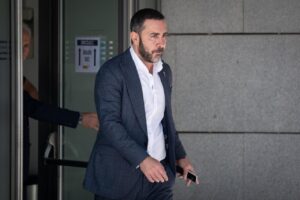 Víctor de Aldama saliendo de la Audiencia Nacional tras su declaración