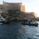 Dos embarcaciones de la Guardia Civil cerca de la costa de Melilla