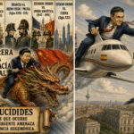 Ilustración sobre la carrera por la supremacía mundial entre potencias