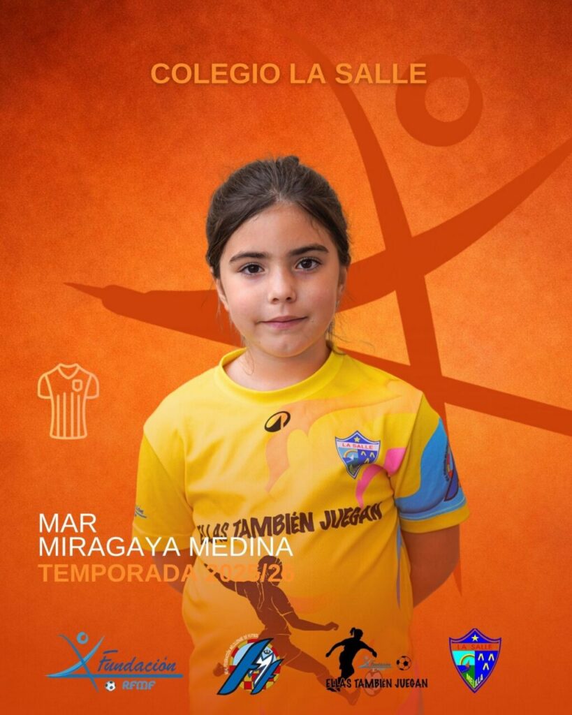 Niña del Colegio La Salle con camiseta amarilla en evento deportivo