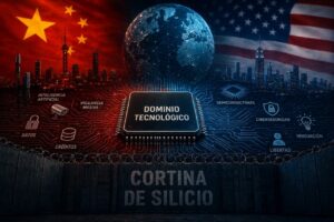 Imagen que representa la dominación tecnológica entre China y Estados Unidos
