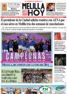 Portada del periódico Melilla Hoy del lunes 4 de mayo de 2026