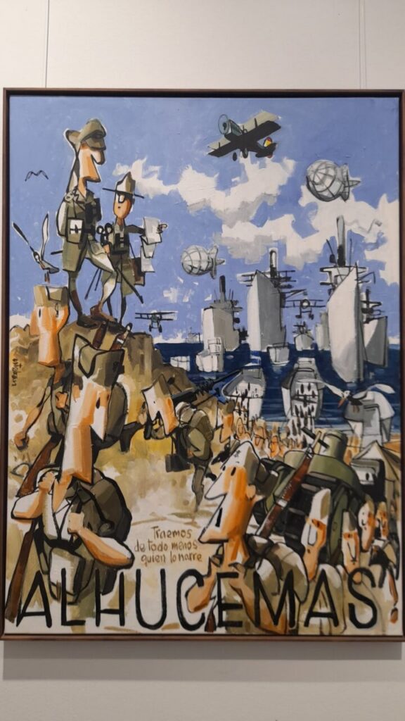 Ilustración de soldados en una exposición sobre historia militar
