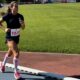 Adoración Alonso corriendo en el Encuentro Europeo Deportivo del 112 en Francia