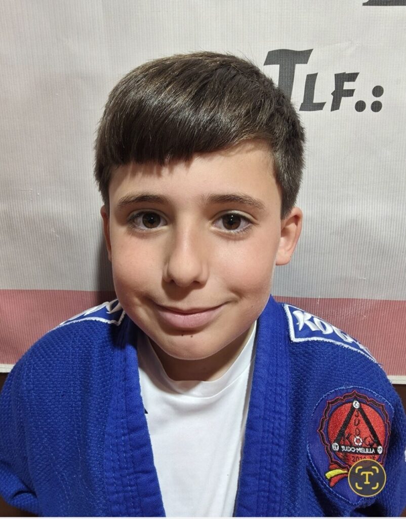 Niño con kimono de judo de la Escuela KogyJudo de Melilla