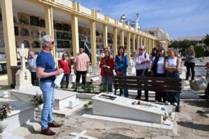Acto del PSOE en el cementerio de la Purísima en homenaje a caídos.