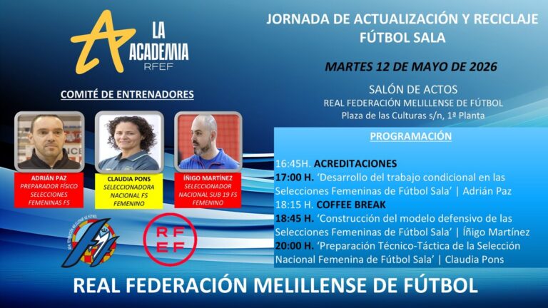Cartel de la jornada de actualización y reciclaje de fútbol sala